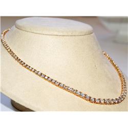 Vermeil 14KT 20" White Gemstone Ladies Necklace