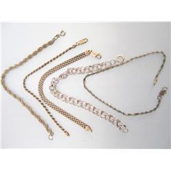 Lot of 5 Sterling Silver Bracelets