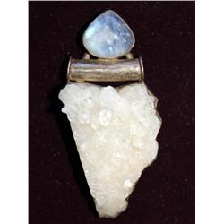 AAA Moon Stone & Quartz Hand Made Pendant
