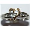 Image 1 : Diamonds Heart Shape Two Tone Ladies Ring