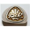 Image 2 : Silver & Gold Casino Rio Design Hand Made Ring
