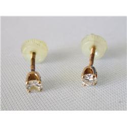 14K Diamond Stud Earrings 0.30ctw