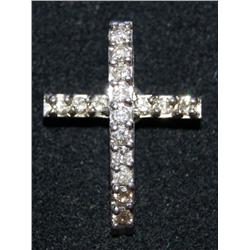 Diamonds Cluster Design Cross Pendant