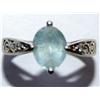 Image 1 : AAA Blue Topaz & Diamond Hand Made Ring