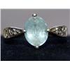 Image 2 : AAA Blue Topaz & Diamond Hand Made Ring