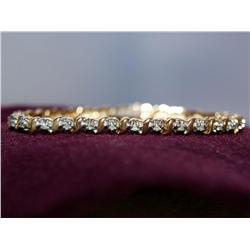 Vermeil 14KT 1.00 CTW Diamond Tennis Bracelet