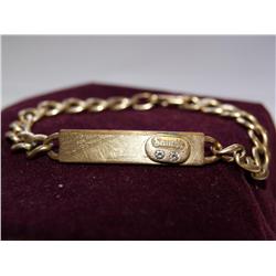 Steel & Gold Diamond Smiths Bracelet