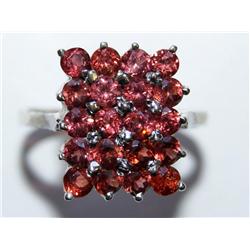 AAA Garnet Cluster Hand Made Ladies Ring
