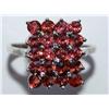 Image 2 : AAA Garnet Cluster Hand Made Ladies Ring