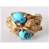 Image 1 : 14k Gold & Turquoise Ring