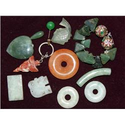 Bag of 10 AAA  Apple Jade Hand Made Pendants