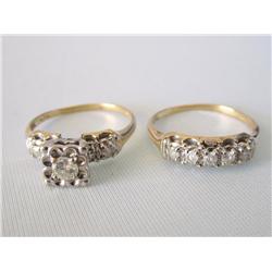 14k Gold Wedding Set W/Diamonds