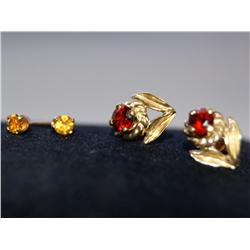 AAA Garnet Earrings & Yellow Citrine Earrings