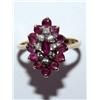 Image 2 : AAA Burmese Ruby & Diamond Ladies Ring