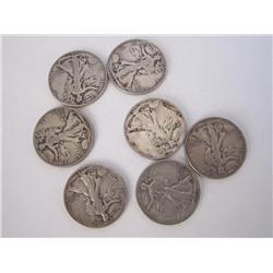 1939-1947 Walking Liberty Half Dollars Lot of 7