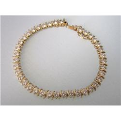 14k Gold Tennis Bracelet w/CZ's