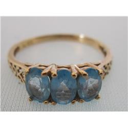 10k Gold AAA Topaz Ladies Ring