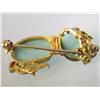 Image 2 : 18k Gold & Turquoise Stone Pin/Brooch