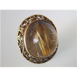 Antique 10k Gold Ring W/Large Stone