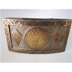 Vintage Mexican Sterling silver &Gold Belt Buckle