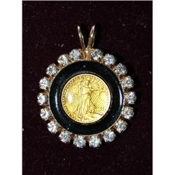 Mini Coin American Eagle Hand Made Pendant