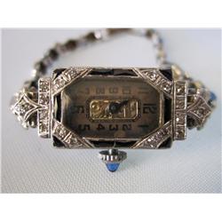 Antique 18k Gold Swiss Watch W/Diamonds&Sapphires