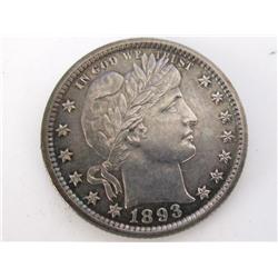 1893 Barber Quarter