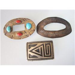 Lot of 3 Sterling Buckles