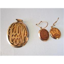 14k Gold Earrings & Pendant - Times the Money