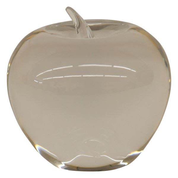 Tiffany & Co. Crystal Glass Apple Paperweight