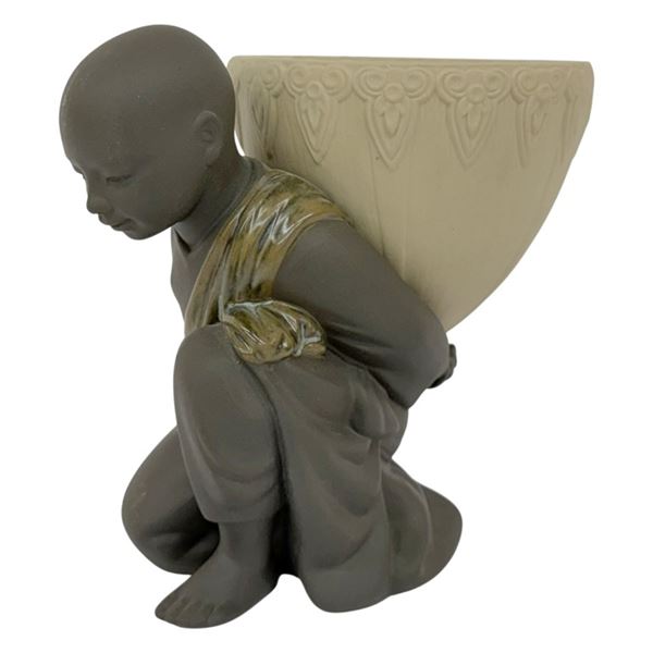 Lladro Spain - Potpourri Gift Monk Sculpture