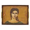 Image 1 : Hand Painted Portrait Wooden Serving Tray