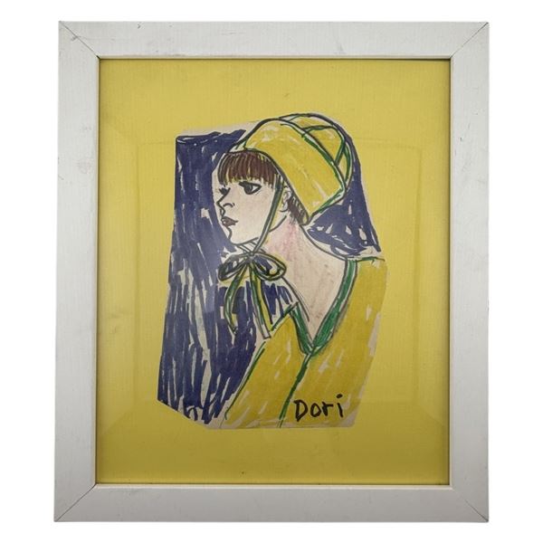 Dori - Mid Century Modern Portrait Drawing