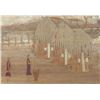 Image 5 : African Banana Fiber Village Scene Folk Art