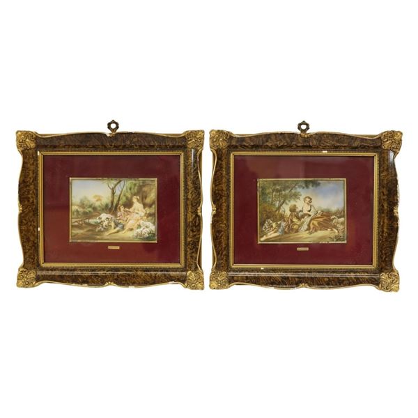 After Francois Boucher Porcelain Plaques