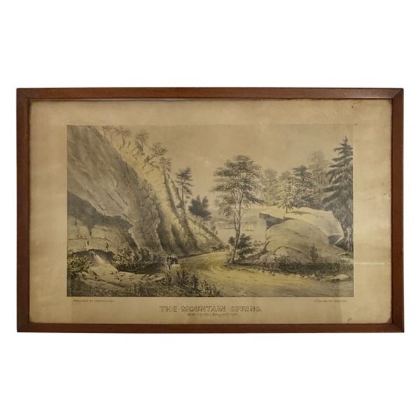 19th C. Currier & Ives - Hudson River Lithograph