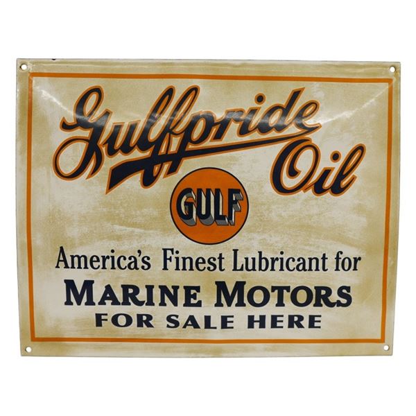 Gulfpride Oil Porcelain Advertising Sign