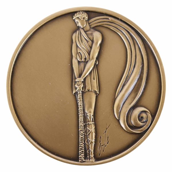 Erte 'Bonds of Love' Bronze Medallion 66/1500