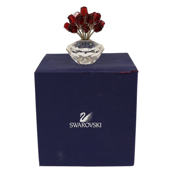 Swarovski Anniversary SCS 2002 Vase of Red Roses
