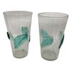 Image 1 : Blenko 366-LL Crystal Crackle Leaf Beaker Vases