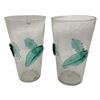 Image 2 : Blenko 366-LL Crystal Crackle Leaf Beaker Vases