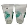 Image 3 : Blenko 366-LL Crystal Crackle Leaf Beaker Vases