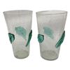 Image 5 : Blenko 366-LL Crystal Crackle Leaf Beaker Vases