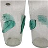 Image 6 : Blenko 366-LL Crystal Crackle Leaf Beaker Vases