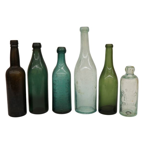 Hand-Blown Utilitarian Glass Soda Bottles