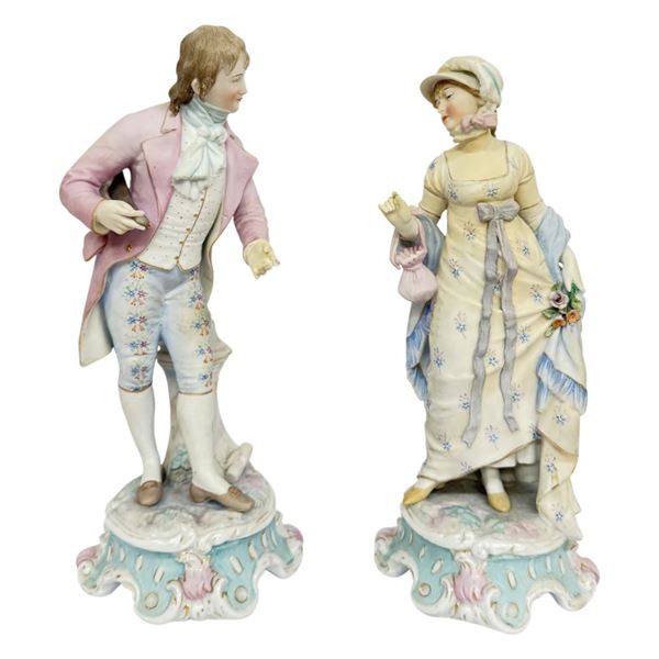 19th-Century Volkstedt German Porcelain Figurines