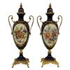 Image 1 : Pair Sevres Style Porcelain and Ormolu Urns
