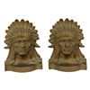 Image 1 : Pair Sitting Bull Native American Bronze Bookends