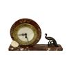 Image 1 : French Art Deco Breccia Marble Peacock Clock