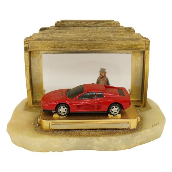Ron Lee Red Ferrari Showroom Clown Sculpture